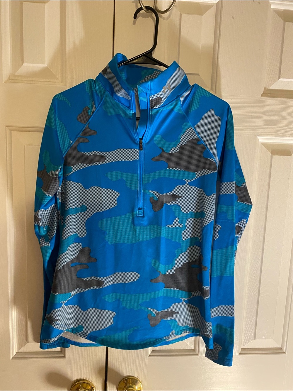 Under Armour Blue Camo Quarter-Zip Hoodie